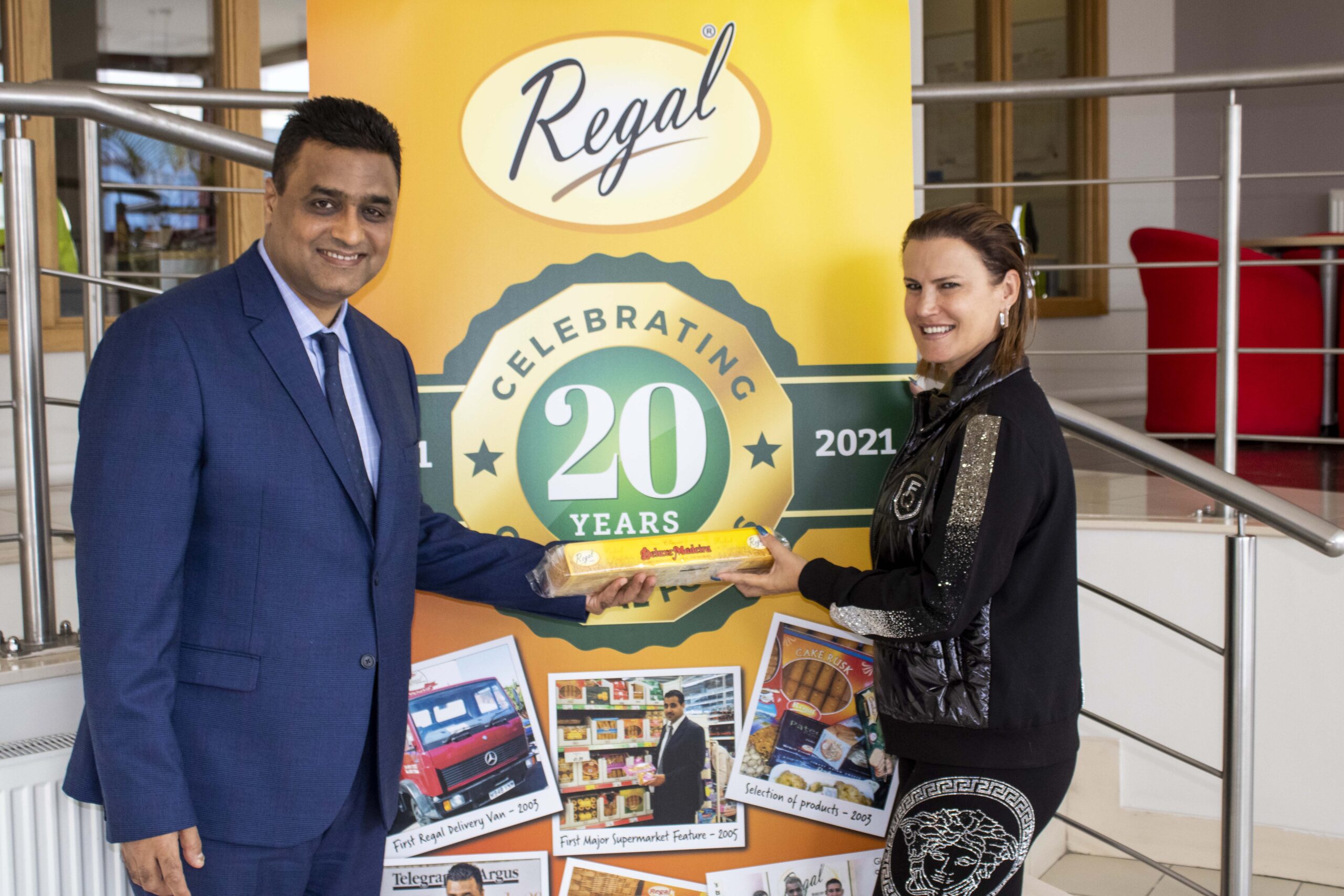 Elma Aveiro – entrepreneur and sister to football superstar, Cristiano Ronaldo, visited Regal Foods as part of their 20th anniversary celebrations.