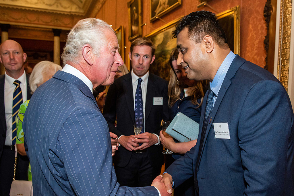 Younis Chaudhry CEO of Regal Food Products Group meet HRH The Prince of Wales